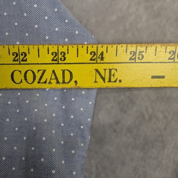 Tommy Hilfiger XL Button Down Shirt Blue With White Polka Dots Pristine - Picture 12 of 12